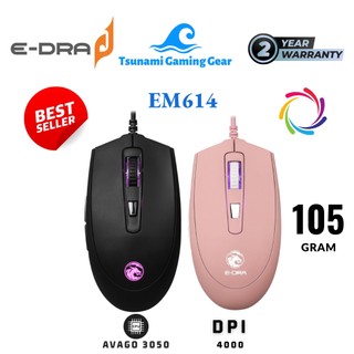 Chuột E-Dra EM614 RGB Pink/ Black BH 2 năm chính hãng