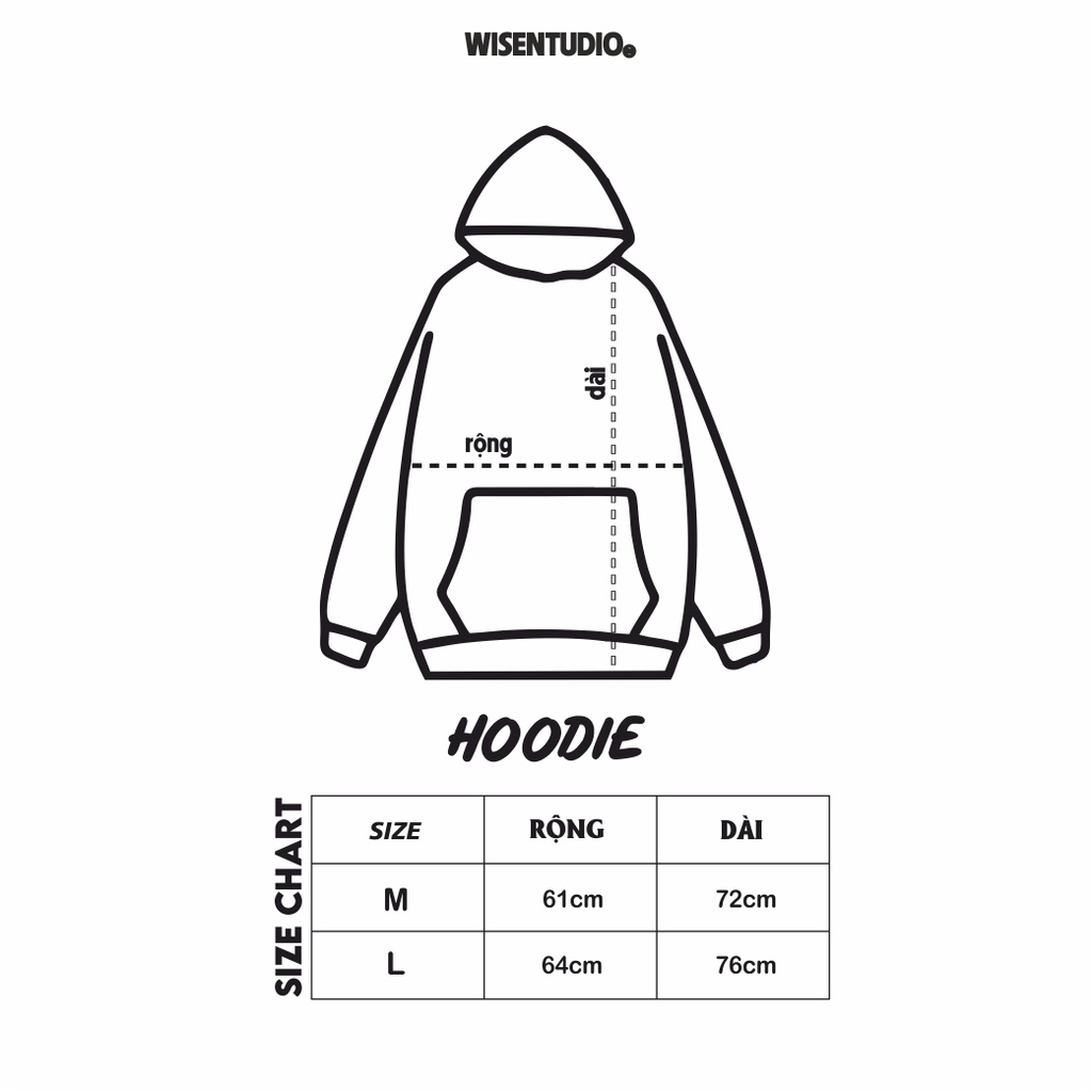 Áo hoodie WISEN EMPTY áo hoodie nỉ bông unisex form rộng