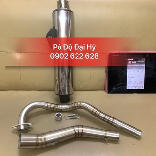 Pô CBR redleo full cổ 2 khúc inox 304 tặng lò xo + tiêu