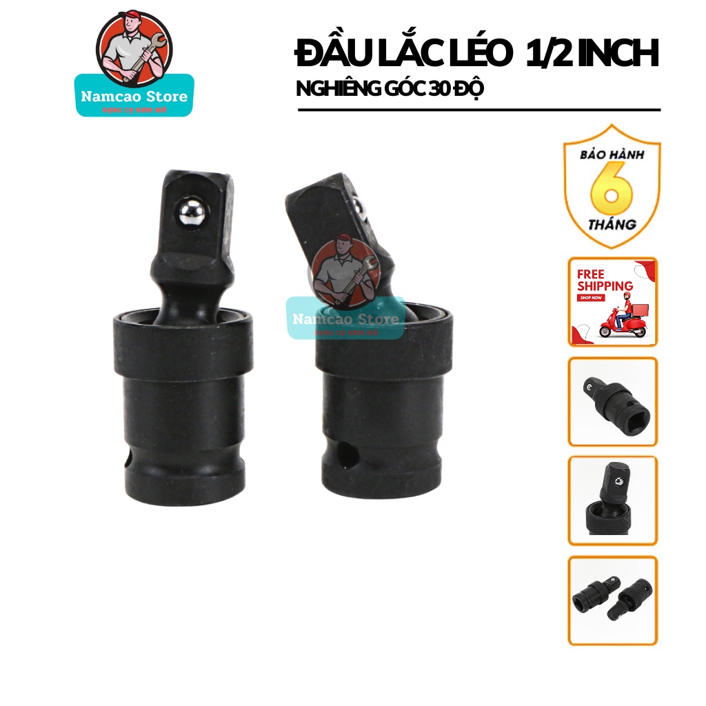 Đầu nối lắc léo TAIWAN chuẩn khẩu 1/2in thép CR-MO dùng máy khoan pin, nghiêng góc 30 độ, hàng CAO CẤP