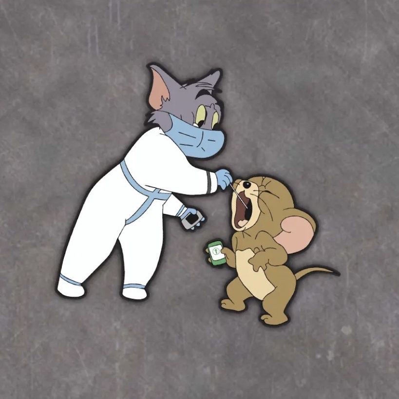 Bộ 2 Miếng Dán Phản Quang Chống Thấm Nước Hình Tom Và Jerry Trang Trí Xe Hơi