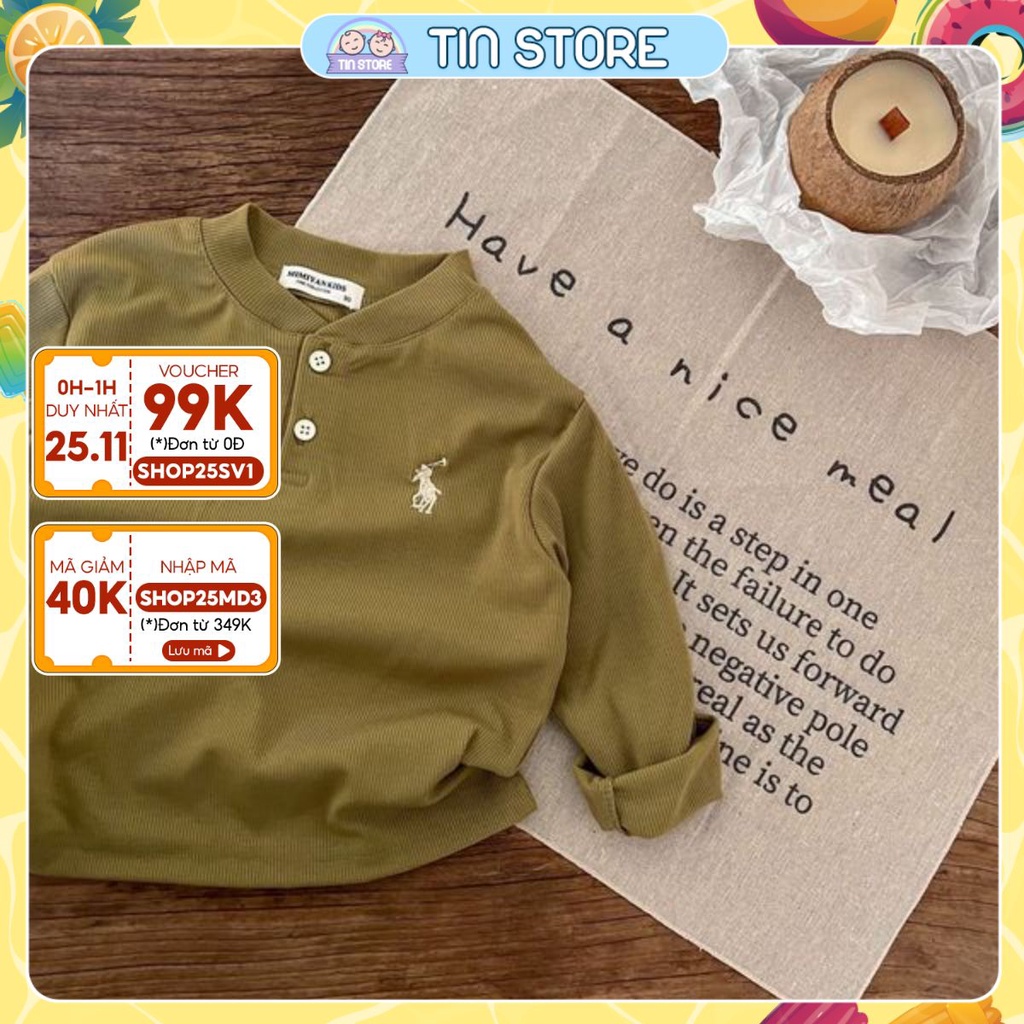 Áo Dài Tay Áo Thu Đông Lacos Phong Cách Hàn Quốc Cho Bé Trai Bé Gái Từ 8Kg Đến 32Kg Thời Trang Trẻ Em Tin Store