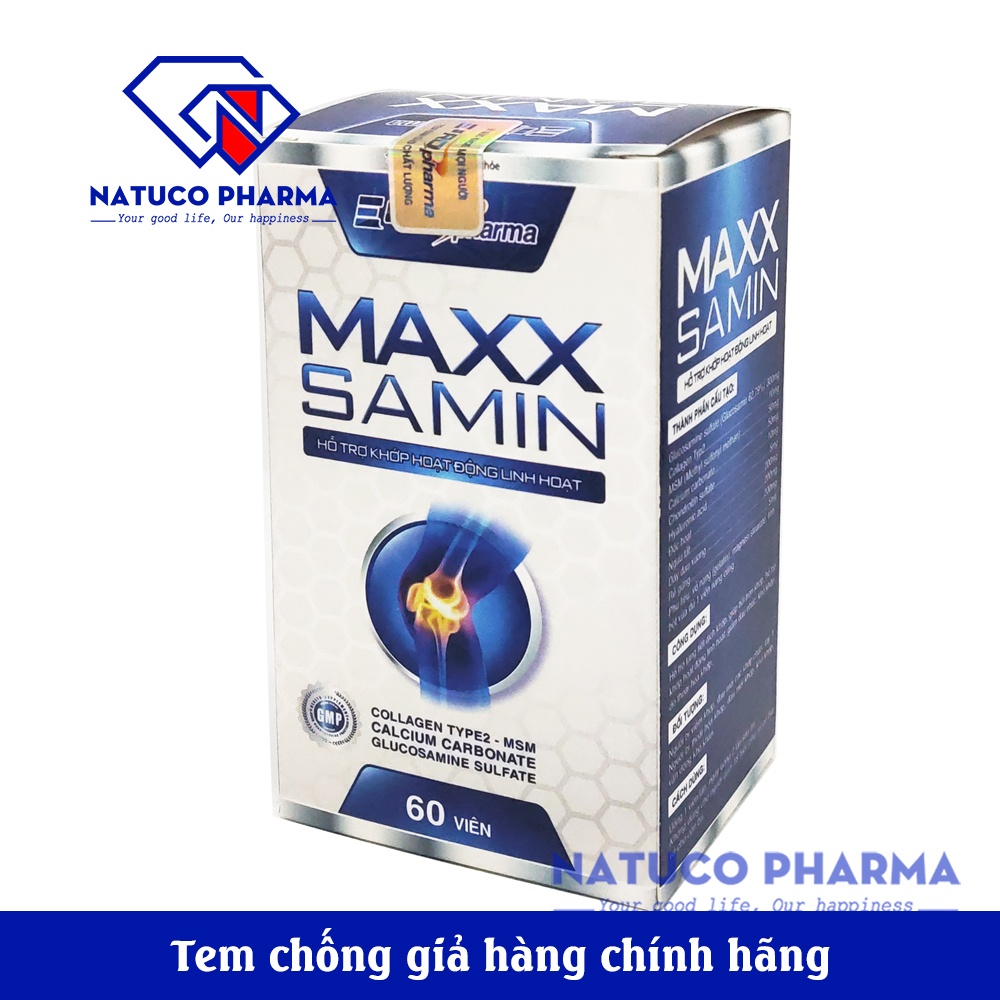 Viên uống bổ Xương Khớp MaxxSamin - Hộp 60 viên - giúp giảm đau khớp, thoái hóa khớp nhức khớp vận động khó khăn