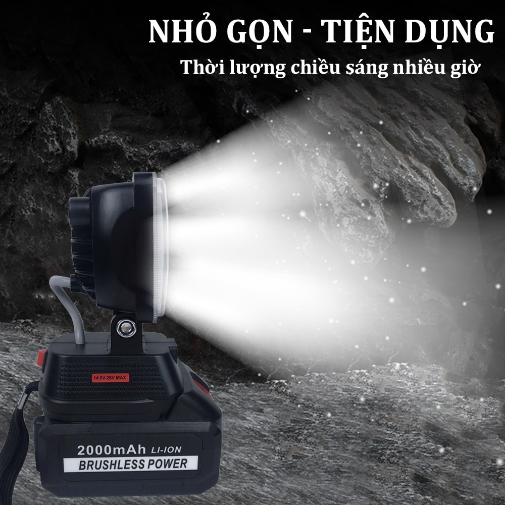 Đèn chiếu sáng pin sạc điện | Đèn pha led siêu sáng | Nhỏ gọn tiện dụng, thời lượng chiếu sáng lâu, ánh sáng xa