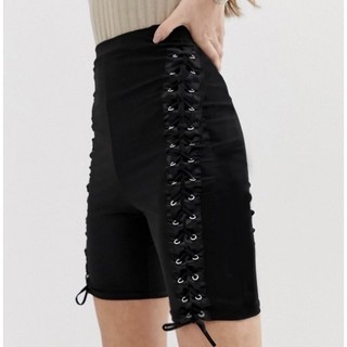 Quần short Thun Biker đan dây hông F21