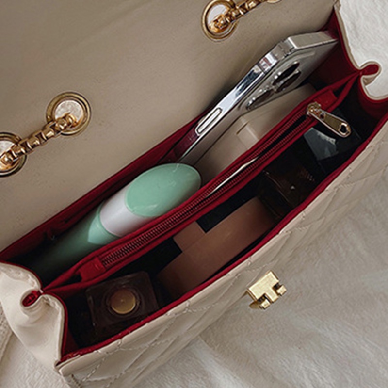 Túi Đeo Vai Màu Đen Phối Dây Xích Thời Trang Cao Cấp Cho Nữ