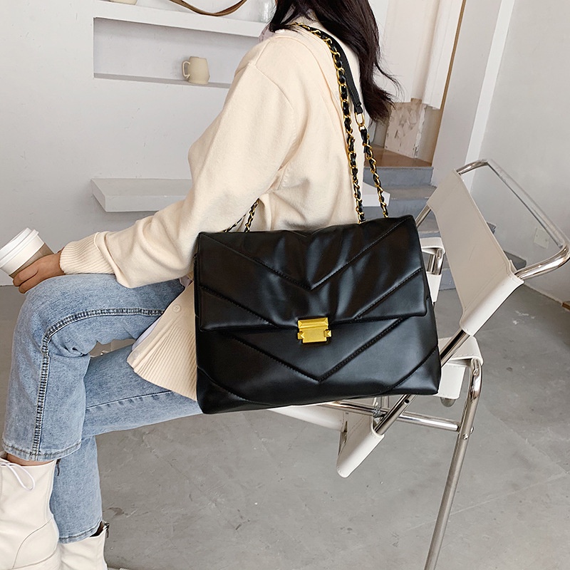 Túi Đeo Vai Cỡ Lớn Có Khóa Thời Trang Cho Nữ