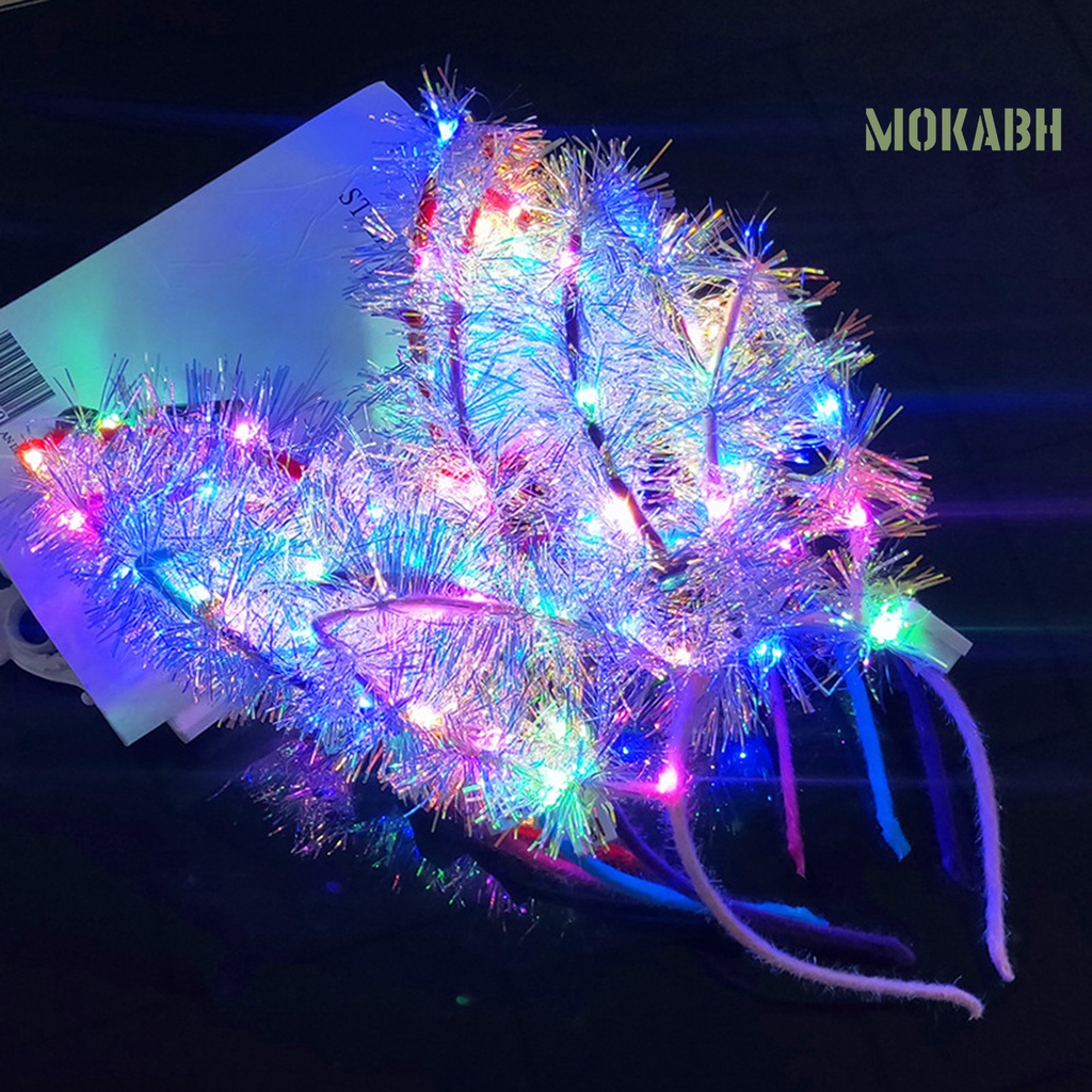 Băng Đô Tai Thỏ Phát Sáng Trong Bóng Tối 3 Tốc Độ Với 14 Đèn Led