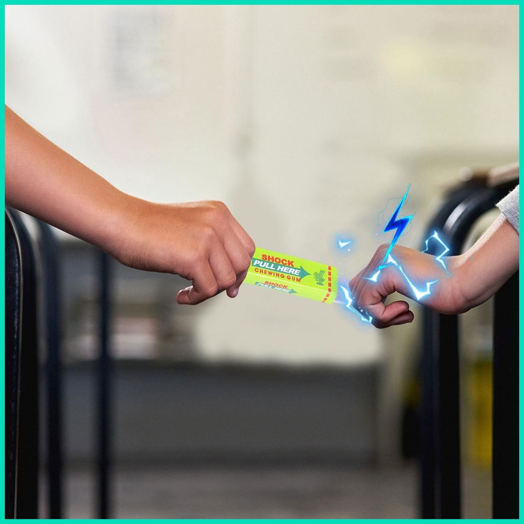 Vui nhộn shock joke electric chewing gum prank tricky toys an toàn kéo đầu vô hại nhai kẹo cao su đồ chơi sốc điện hjuvn