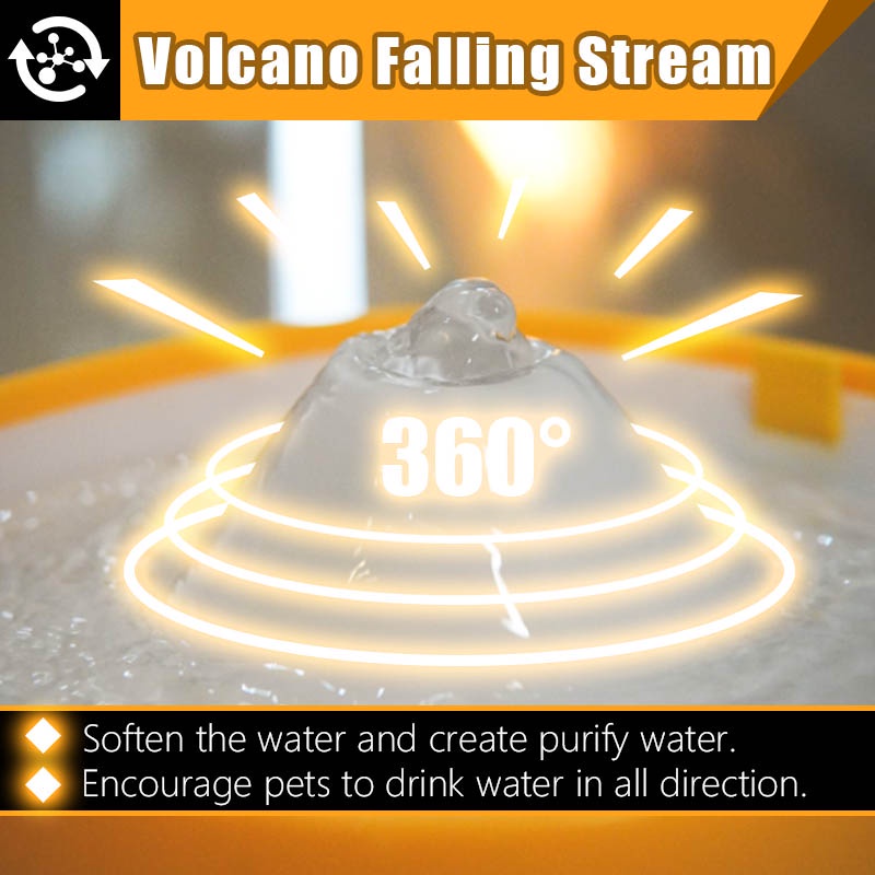 HamshMoc Đài Phun Uống Nước Tự Động 1.8L Cho Thú Cưng