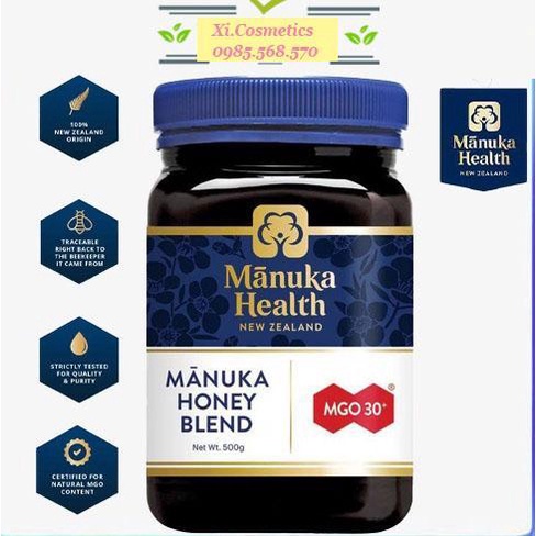 Mật ong Manuka - Honey Manuka Health MGO 30+ New Zealand Hộp 250g / 500g