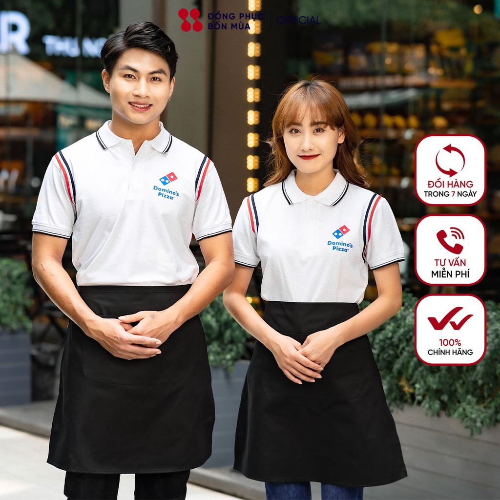 Tạp dề pha chế tạp dề ngắn phục vụ cao cấp cho Nam Nữ làm đồng phục tạp dề cafe