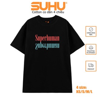 Áo thun local brand unisex suhu premium basic tee "superhuman symmetrical tee" / at2