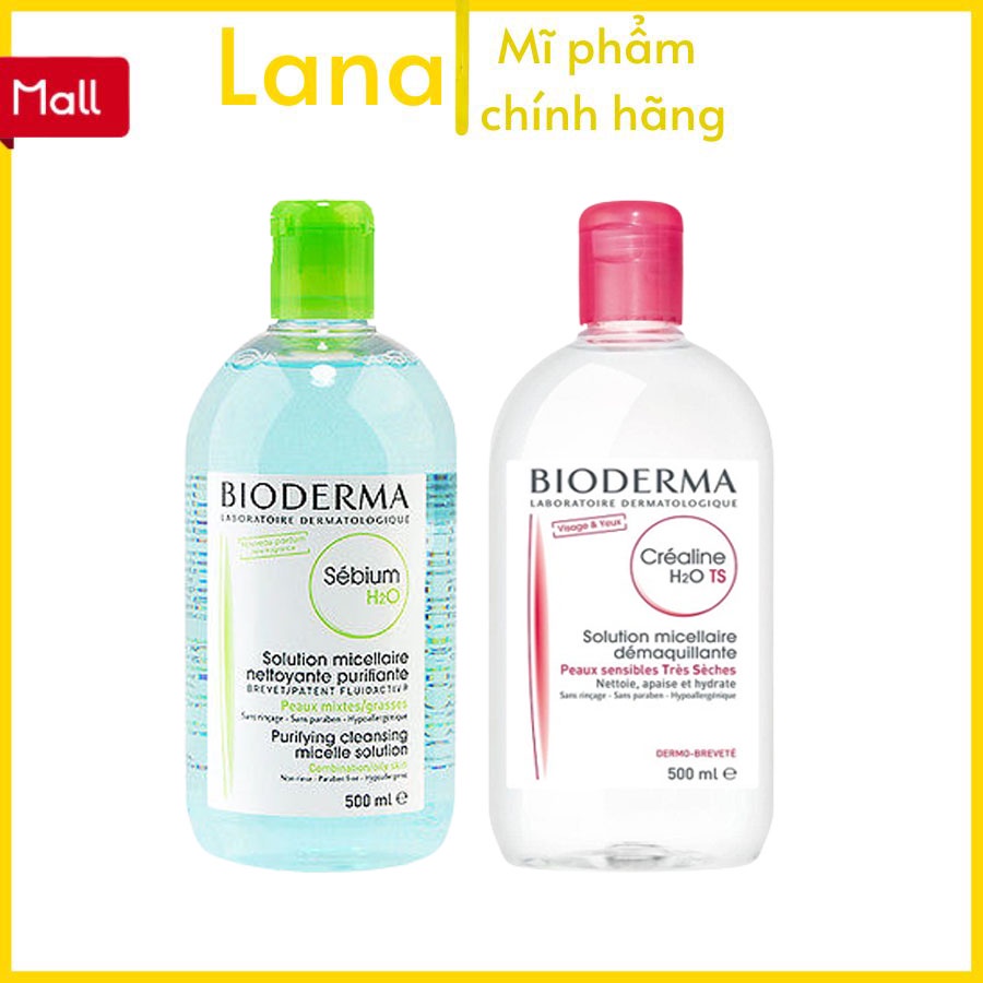 nước tẩy trang bioderma cho da dầu da mụn 500ml chính hãng Lana Cosmetics