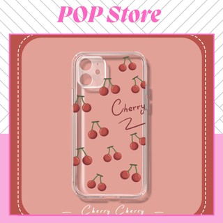 Ốp lưng điện thoại iphone trong in hình quả anh đào xinh xắn