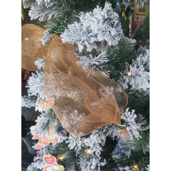 1 MÉT LƯỚI NHŨ CỨNG GÓI HOA, TRANG TRÍ CÂY THÔNG GIÁNG SINH