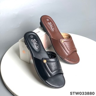 Dép lê nữ bltis ❤️freeship❤️ dép nữ trung niên bản ngang quai đính đá đế 3p stw033880