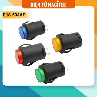 Nút nhấn giữ có đèn kiểu gài 16mm r16-503