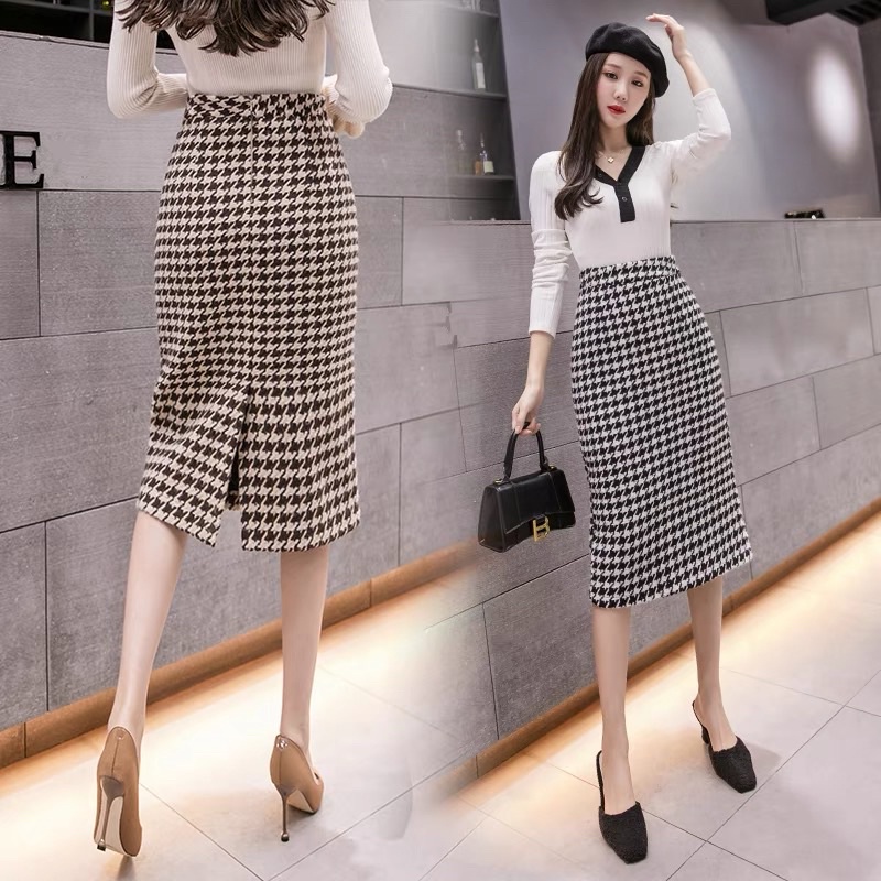 Chân Váy Dạ Bút Chì 2 Lớp Dày Dặn, Chân Váy Công Sở Bút Chì Lưng Cao Dáng Dài Lên Dáng Cực Xinh