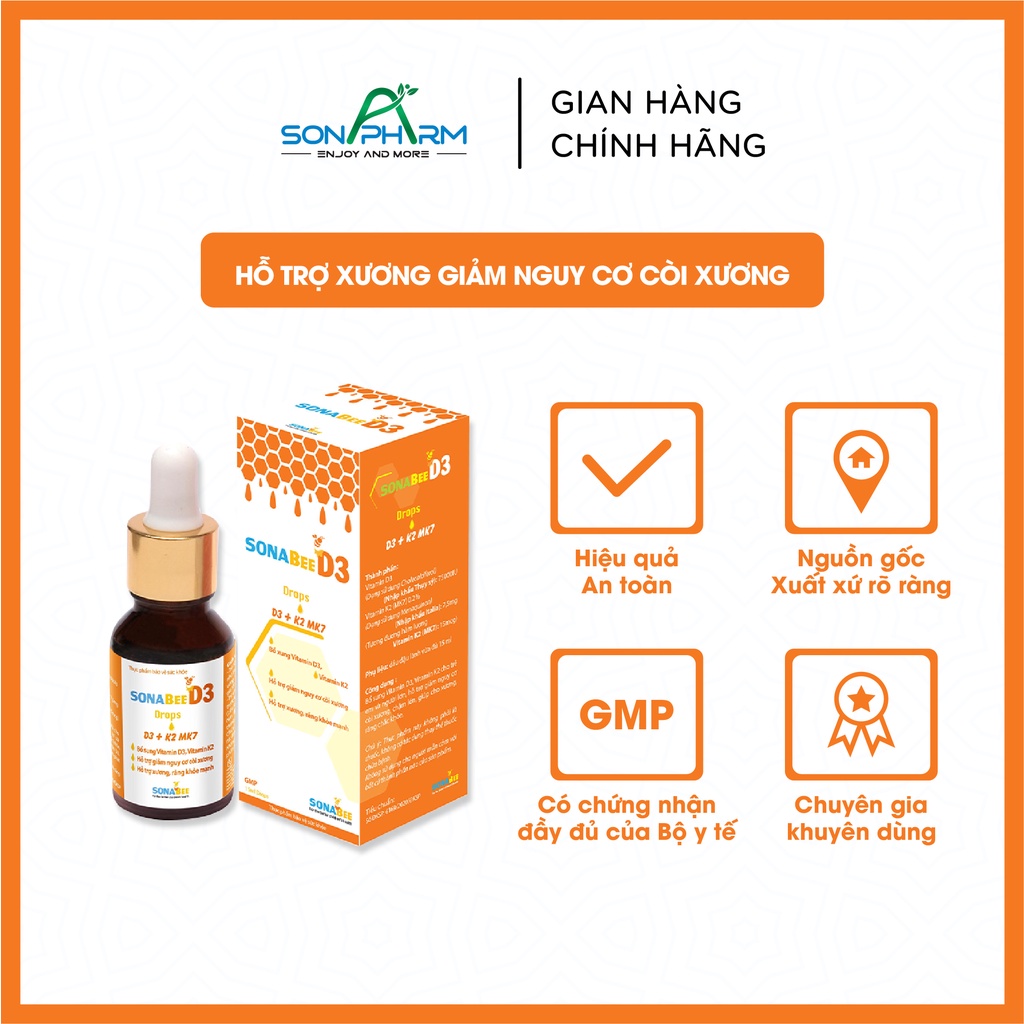 Sonabee D3 – Bổ sung Vitamin D3 + Vitamin K2