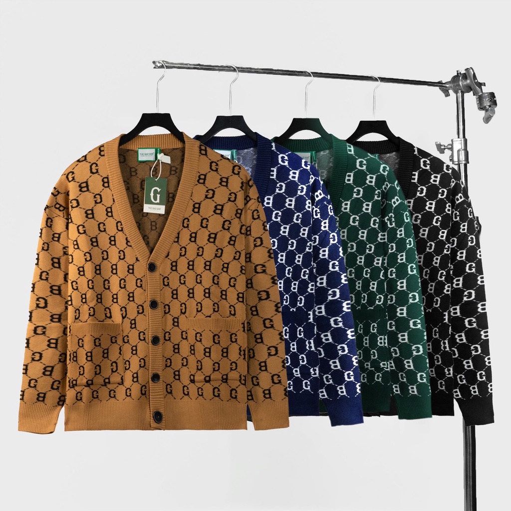 Áo cardigan lông cừu the bad god monogram