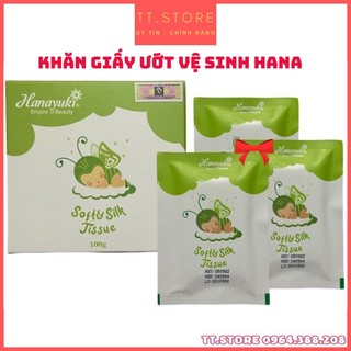 Khăn Giấy Ướt Dung Dịch Vệ Sinh Soft&Silk Tissue Hanayuki.