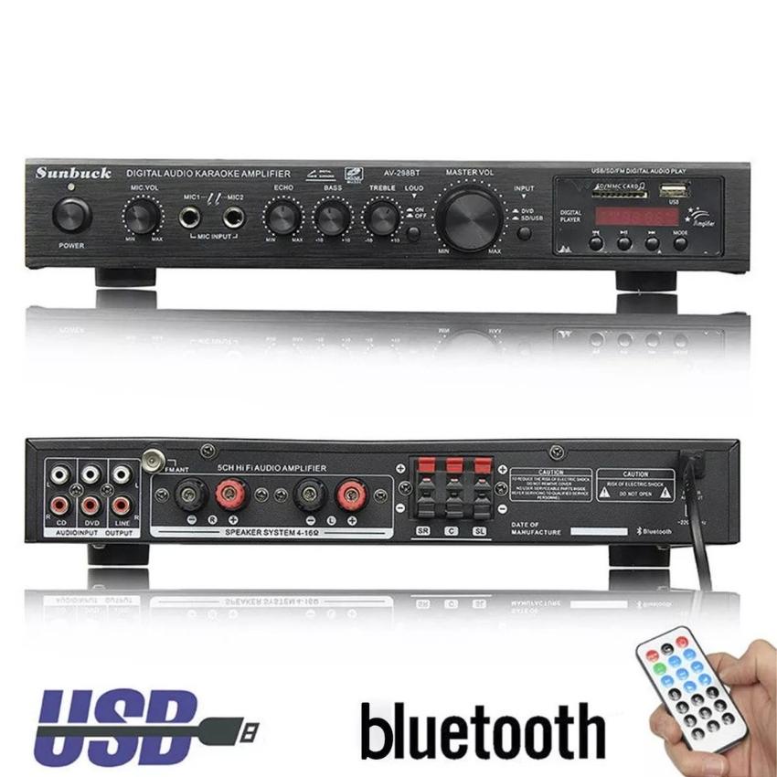 Ampli bluetooth Sunbuck AV-298BT - Hàng chính hãng - Công suất 500W, độ phân giải cao, nhạc âm thanh siêu trầm