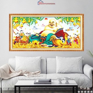 Tranh đính đá phật di lạc 1m10 x 55cm
