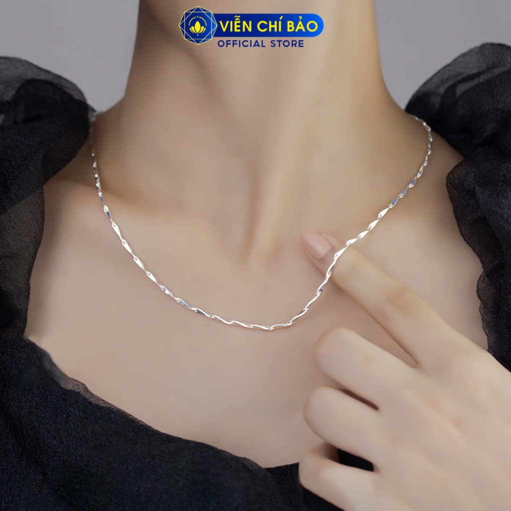 Dây chuyền bạc nữ mưa to chất liệu bạc 925 thời trang phụ kiện trang sức nữ Viễn Chí Bảo D400346