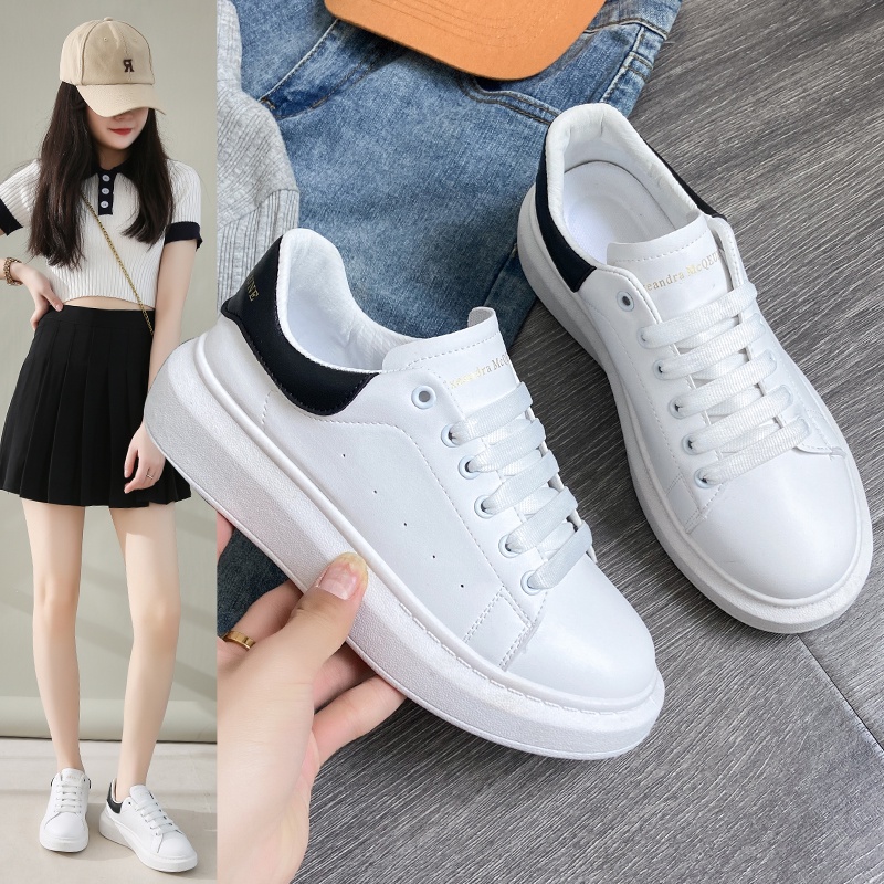Giày Alexander Mc Queen MCQ Thể Thao Giày Độn Đế Nam Nữ Đen Trắng Thời Trang Giá Rẻ Full Box GO6