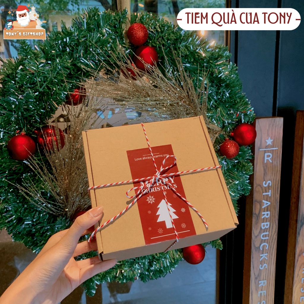HỘP ĐỰNG QUÀ NOEL 2023 - Hộp đựng phụ kiện, quần áo. Tặng kèm nơ + thiệp + giấy rơm