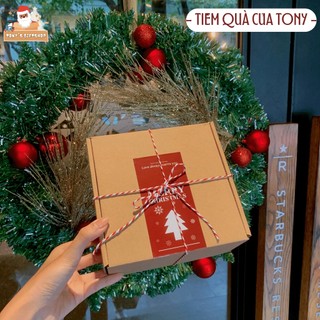 Hộp đựng quà noel 2023 - hộp đựng phụ kiện, quần áo. tặng kèm nơ + thiệp + giấy rơm