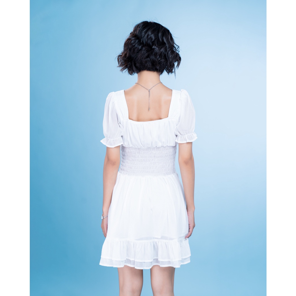 VÁY TRẮNG TẦNG XOÈ BO CHUN, VIDEO Ở CUỐI