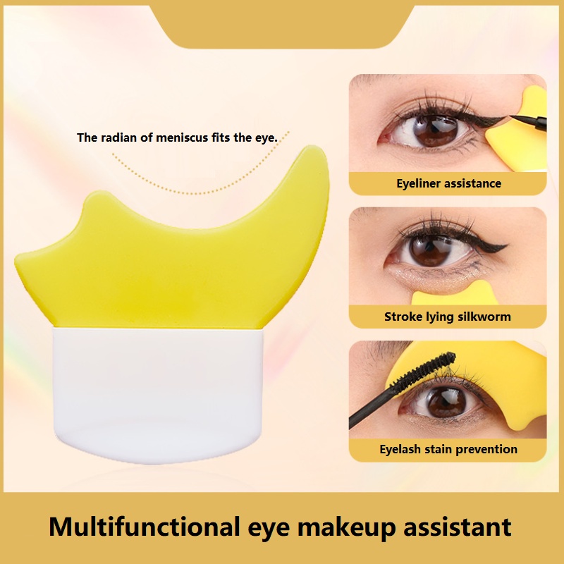 Bút Kẻ Mắt Trang Điểm Chuyên Nghiệp Bằng Silicone Màu Đen Dành Cho Người Mới Bắt Đầu