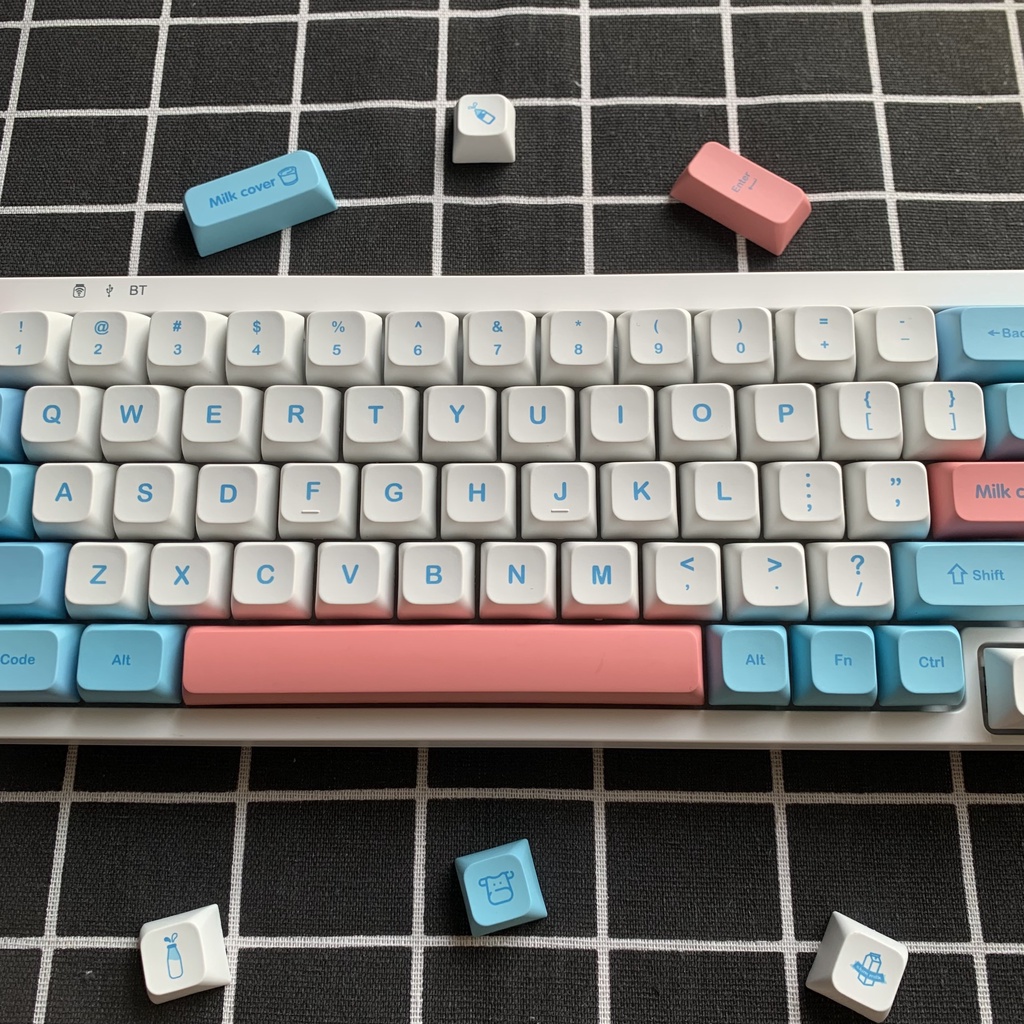 Keycaps PBT XDA - Milk Cover 119 Phím Dành cho phím cơ