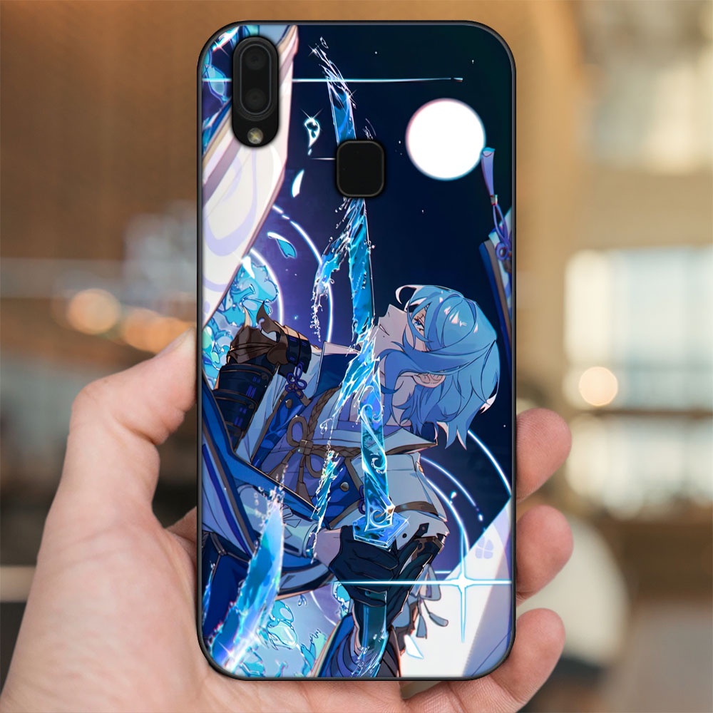 Ốp lưng Vivo Y91, Y95 viền đen in hình Kamisato Ayato Genshin Impact