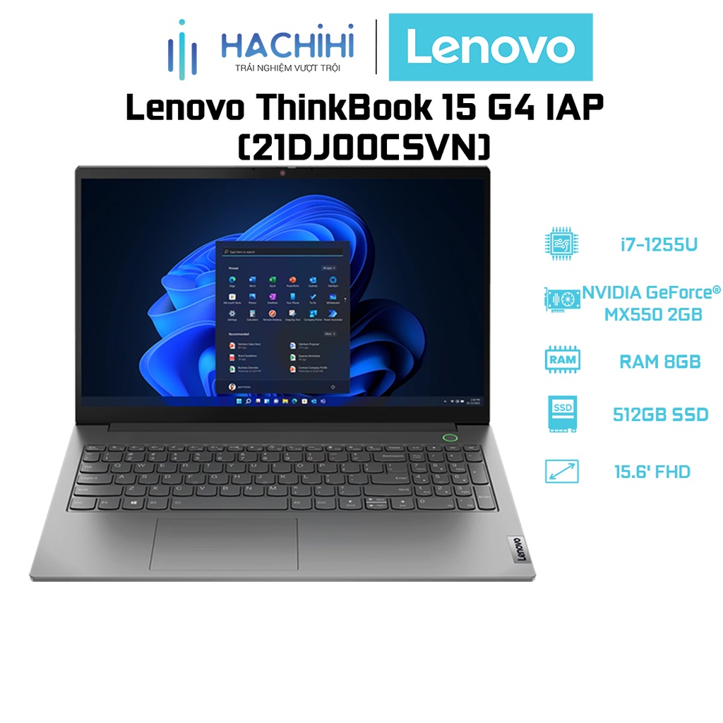 Laptop Lenovo ThinkBook 15 G4 IAP (21DJ00CSVN) (i7-1255U | 8GB | 512GB | VGA MX550 2GB | 15.6' FHD | Win 11)