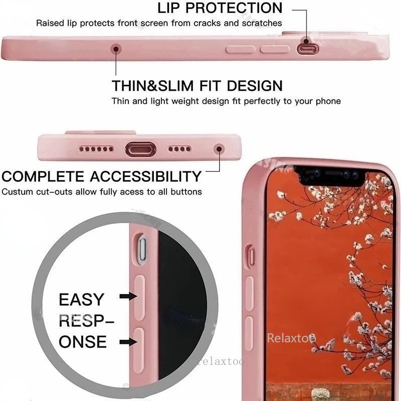 Ốp Điện Thoại Silicone Dẻo Viền Vuông Màu Kẹo Cho Xiaomi Redmi Note 12 Pro Plus 12Pro + 12Pro Note12 Note12Pro 5G