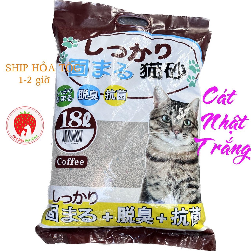 -Cát vệ sinh dành cho mèo Litter Kitty Pet 18L – Cát nhật trắng.
