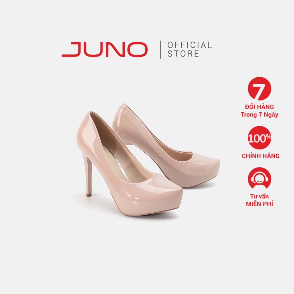 Giày Cao Gót 11cm Thời Trang JUNO Mũi Nhọn Đế Đúp CG11008