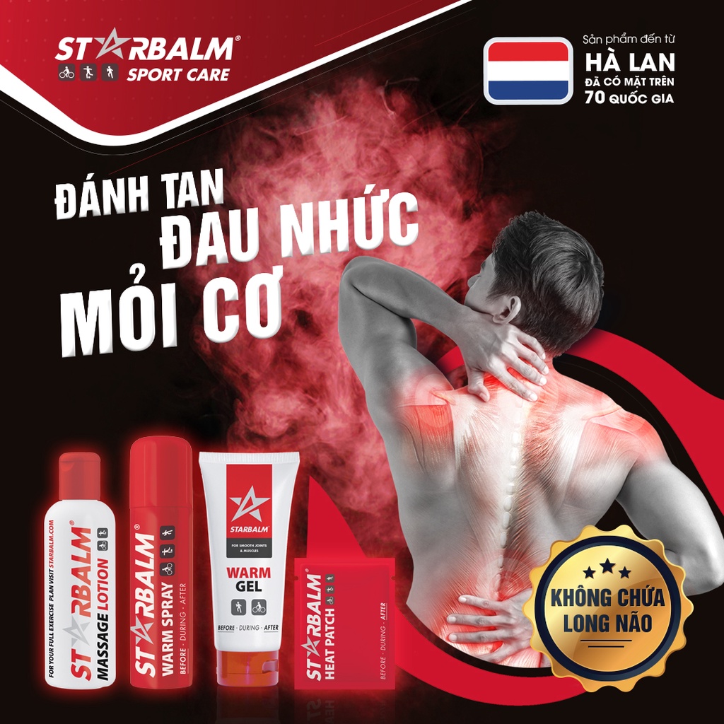 Chai xịt nóng Starbalm làm nóng cơ bắp 150ml
