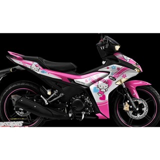 Tem trùm exciter 155 hồng trắng hello kitty,team decal 155
