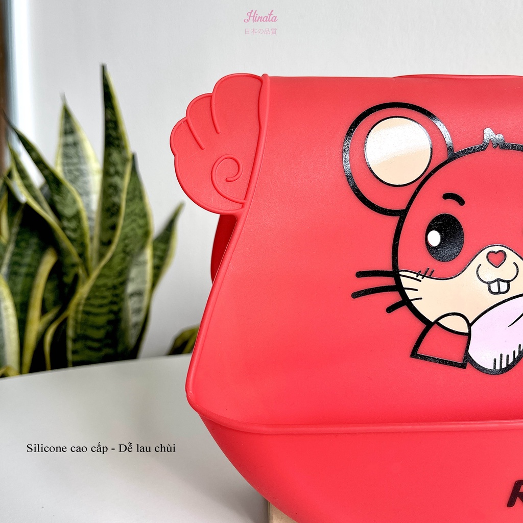 Set 2 Yếm silicone trẻ em Hinata ba chiều không thấm nước - Y09