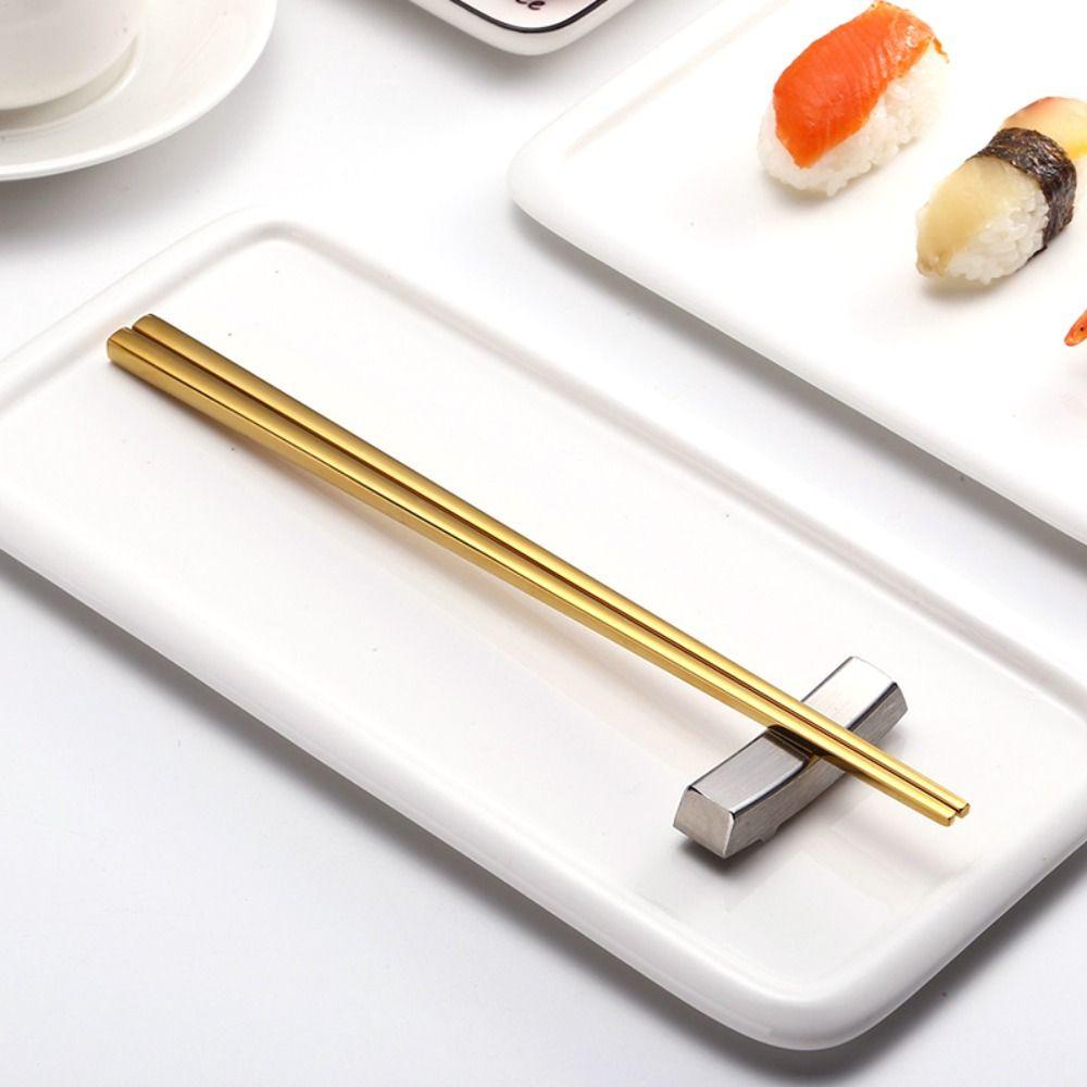 Đũa Ăn Bằng Thép Không Gỉ Chống Trượt Phong Cách Hàn Quốc