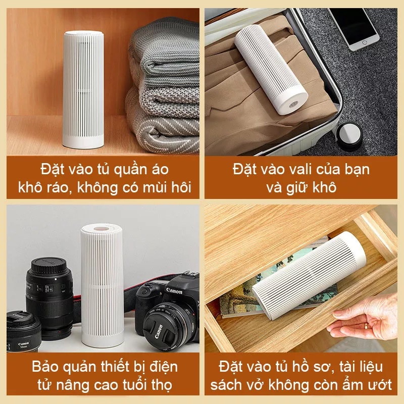 Máy Hút Ẩm Không Dây Xiaomi Youpin Hysure, Hút cực khỏe, sạc xả cực nhanh, Bảo Vệ Sức Khỏe, Chống Nấm Mốc | BigBuy360 - bigbuy360.vn