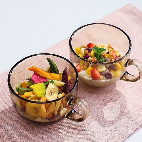 Ly, Cốc Thủy Tinh Màu Hổ Phách Đựng Cà Phê, Ngũ Cốc Sang Trọng - Hàng Loại 1 Cao Cấp Chịu Nhiệt
