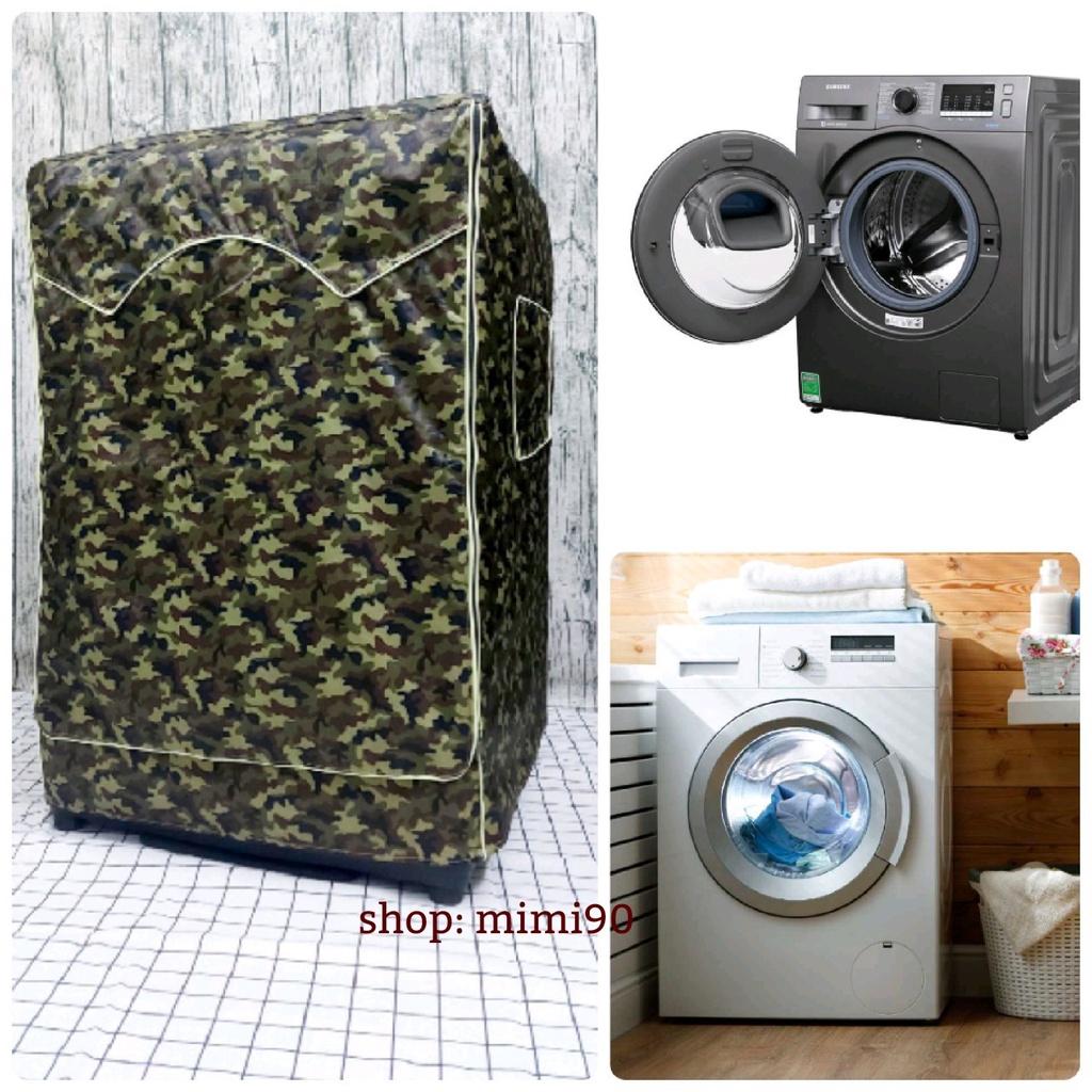 (Dành cho Dòng Panasonic từ 9 - 10.5kg) Vỏ Bọc Máy Giặt Cửa Ngang Cửa Trước Chống Thấm Nước Chống Nắng Vải Dù Bền