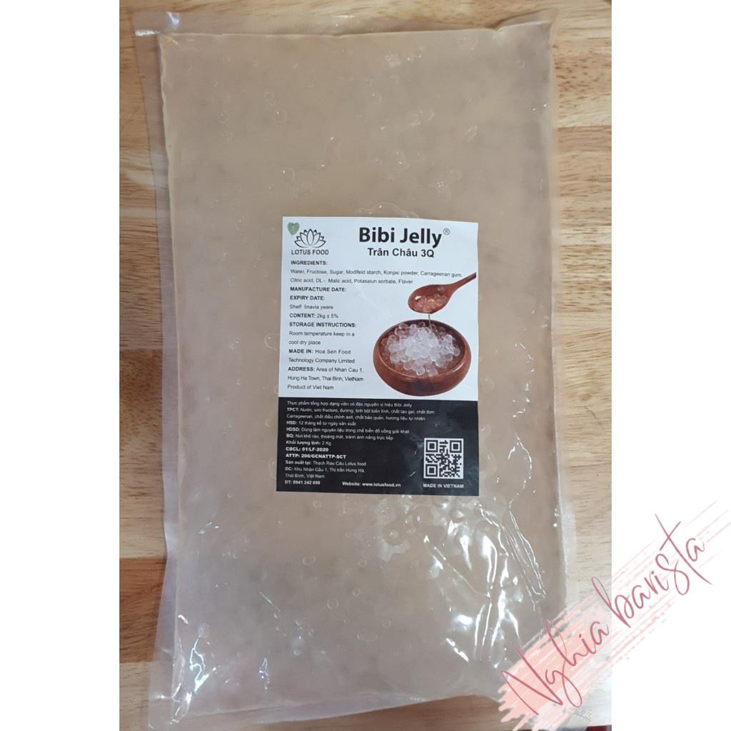 Trân châu 3Q Bibi Jelly - Topping dùng sẵn, túi 2kg