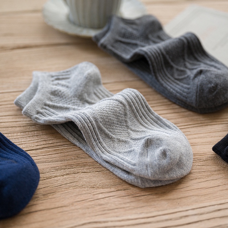 Tất Nam Nữ Cổ Ngắn Phong Cách Hàn Quốc Chất Liệu Cotton Ôm Chân Kháng Khuẩn Khử Mùi 88343