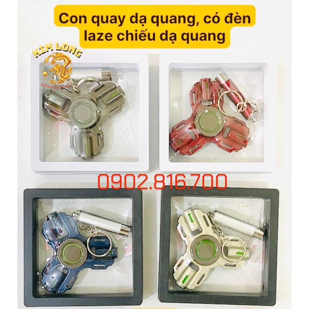 Con quay Kim loại Spinner có đèn lazer chiếu đèn phát sáng dạ quang giúp giảm stress